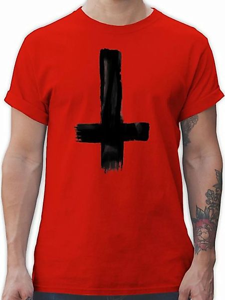 Shirtracer T-Shirt Umgedrehtes Kreuz Vintage Symbol und Zeichen Outfit günstig online kaufen