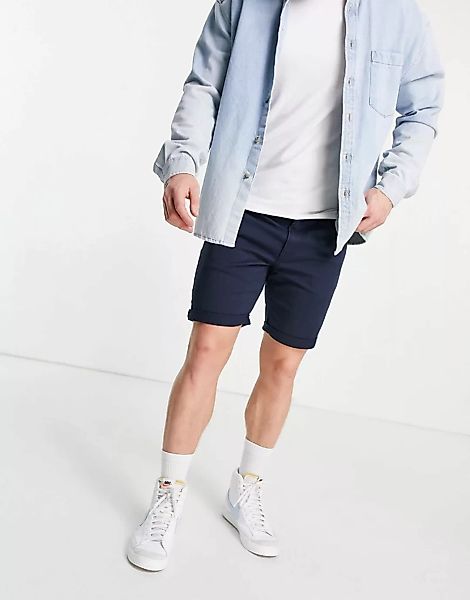 Jack & Jones – Intelligence – Marineblaue Shorts mit 5 Taschen günstig online kaufen