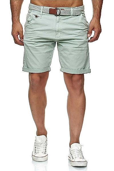 Indicode Shorts Herren kurze Hose mit Gürtel - Conor - Aus Baumwolle - Regu günstig online kaufen