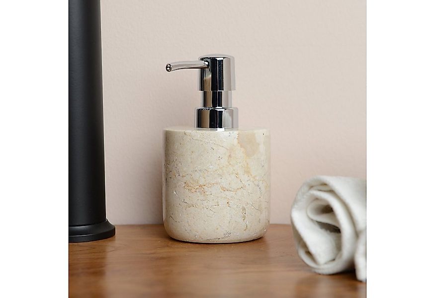 wohnfreuden Seifenspender Marmor Seifenspender Lasa creme, 30836 günstig online kaufen