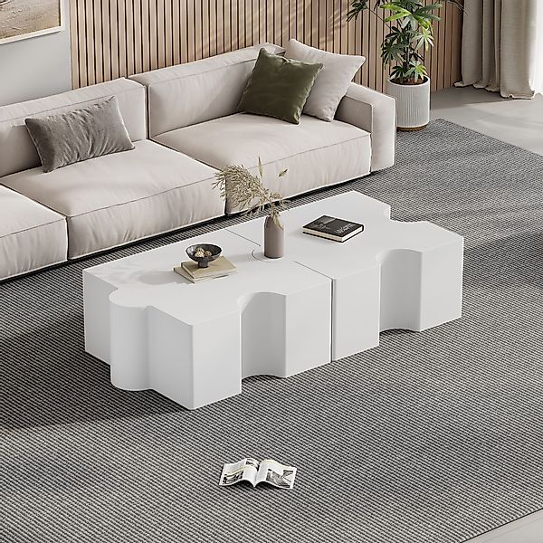 MODFU Couchtisch Puzzle-Design (Satztisch, Wohnzimmertisch, Beistelltisch, günstig online kaufen
