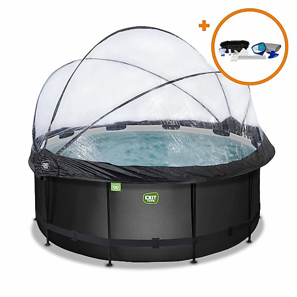 EXIT Framepool ""Black Leather Pool"", (Set), mit Sandfilterpumpe und Abdec günstig online kaufen