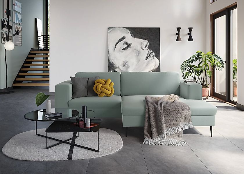 DOMO collection Ecksofa "Modica kompakt und elegant, Breite 244, L-Form", m günstig online kaufen