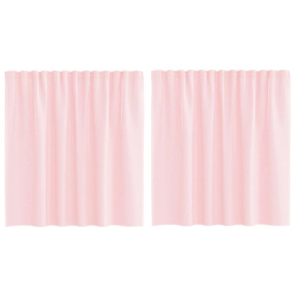 vidaXL Voile Vorhänge mit Schlaufen 2 Stk Hellrosa 140x140 cm 4102276 günstig online kaufen