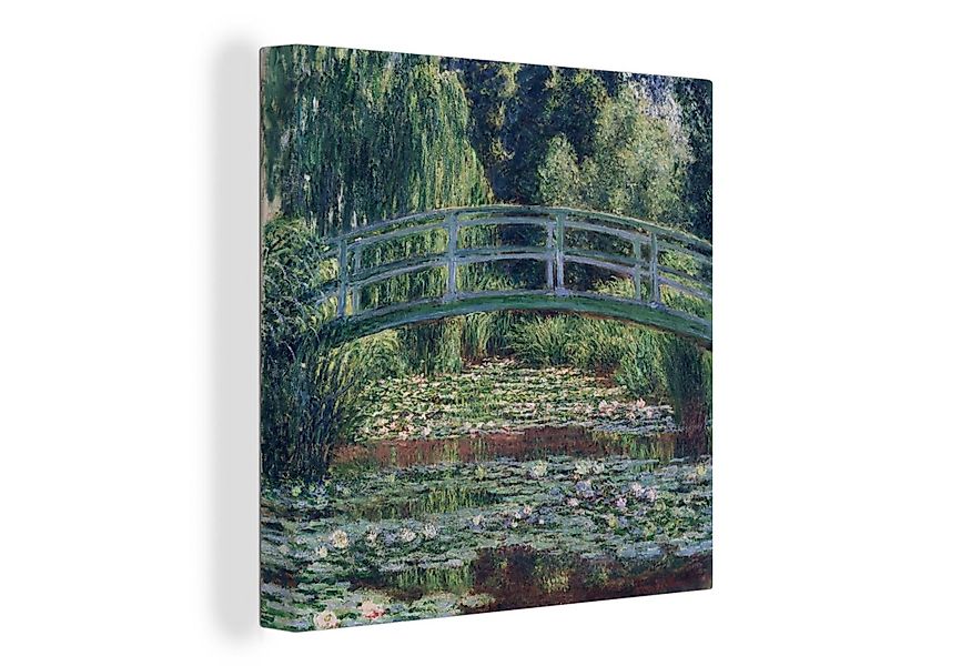 OneMillionCanvasses® Leinwandbild Die japanische Brücke und die Seerosen - günstig online kaufen