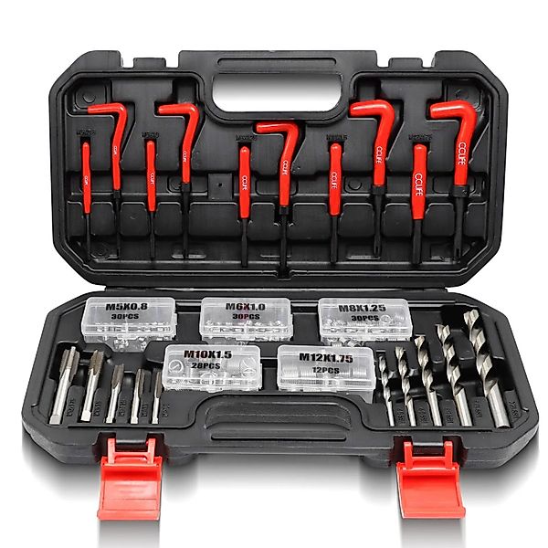 CCLIFE 150tlg HSS Gewindereparatursatz M5 M6 M8 M10 M12 Werkzeug Set mit Au günstig online kaufen