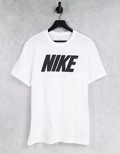 Nike – T-Shirt in Weiß mit Logo günstig online kaufen