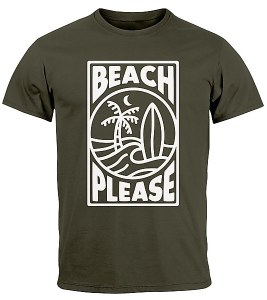 Neverless Print-Shirt Herren T-Shirt Beach Please günstig online kaufen