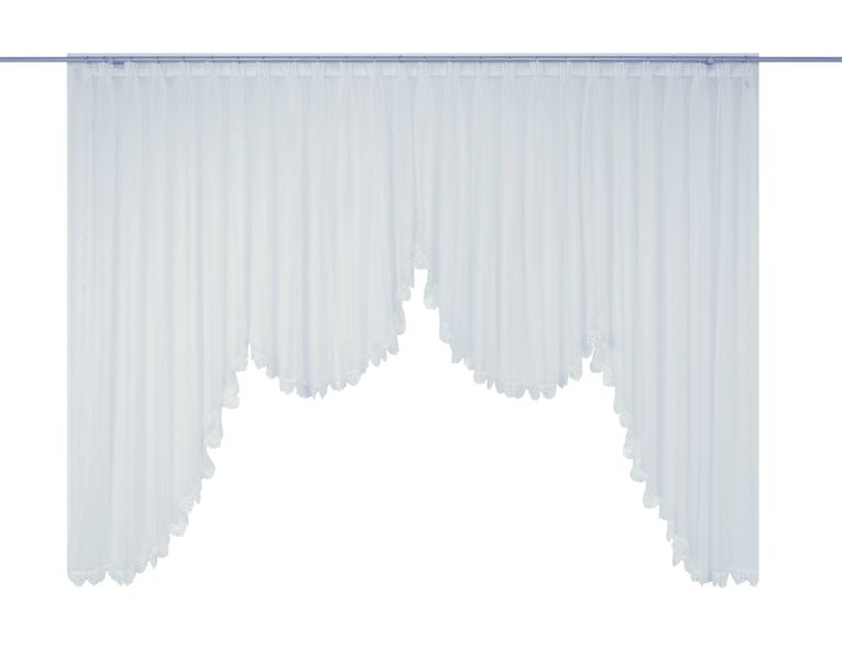 Wirth Gardine "Elena" Faltenband 1 Stk. tlg. veredelt mit echter Plauener S günstig online kaufen
