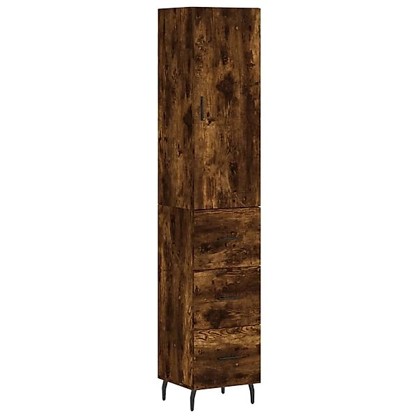 vidaXL Highboard Räuchereiche 34,5x34x180 cm Holzwerkstoff 3198870 günstig online kaufen