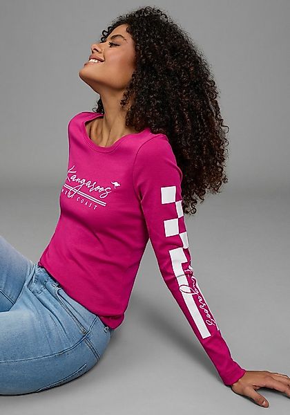KangaROOS Langarmshirt Langarm, sehr figurbetonte Passform, aus Baumwolle günstig online kaufen