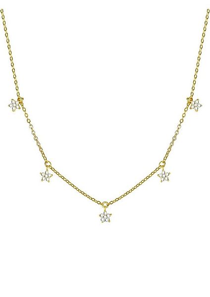 Hey Happiness Collier Kette Blume Zirkon, Kette Damen Silber 925, Halskette günstig online kaufen
