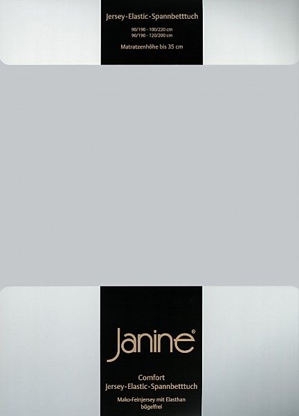 Janine Janine Spannbetttuch Elastic-Jersey 5002 silber (18) Größe:  200x200 günstig online kaufen