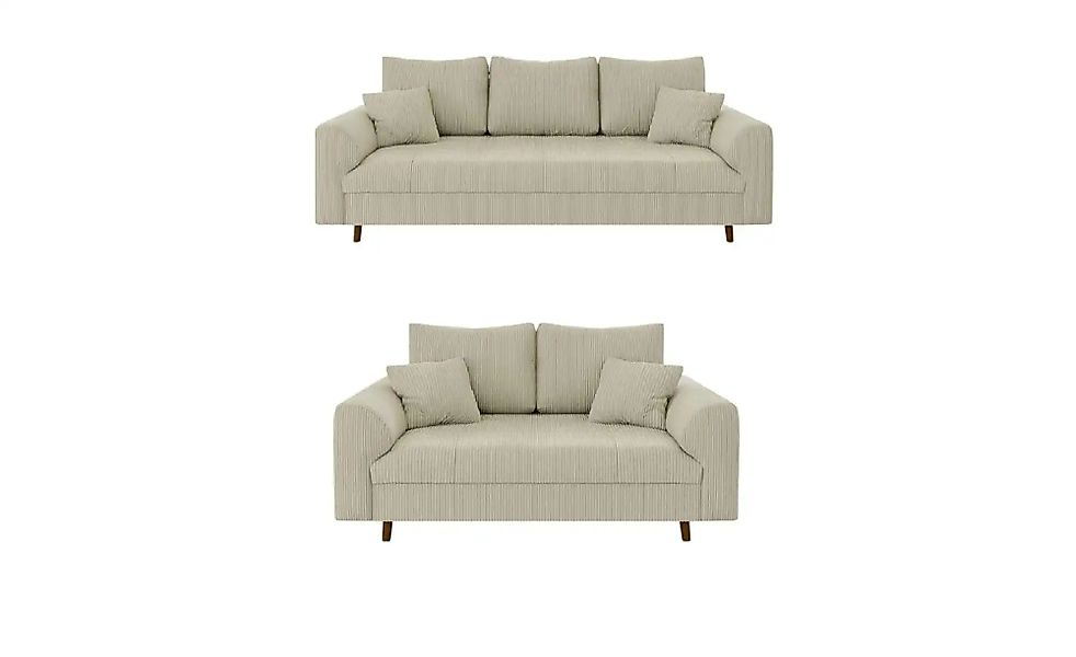 S-STYLE Polstergarnitur 3+2  Maya ¦ beige ¦ Maße (cm): B: 210 H: 81 Polster günstig online kaufen