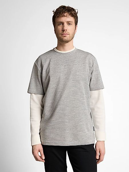 TOM TAILOR Kurzarmshirt Rundhals in Streifen-Optik günstig online kaufen