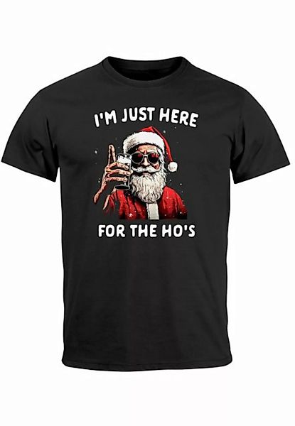 MoonWorks Print-Shirt Herren T-Shirt Weihnachten Spruch I`m just here for t günstig online kaufen