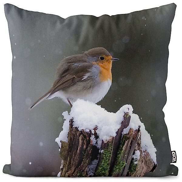 VOID Kissenbezug, (1 Stück), Rotkehlchen Winter günstig online kaufen