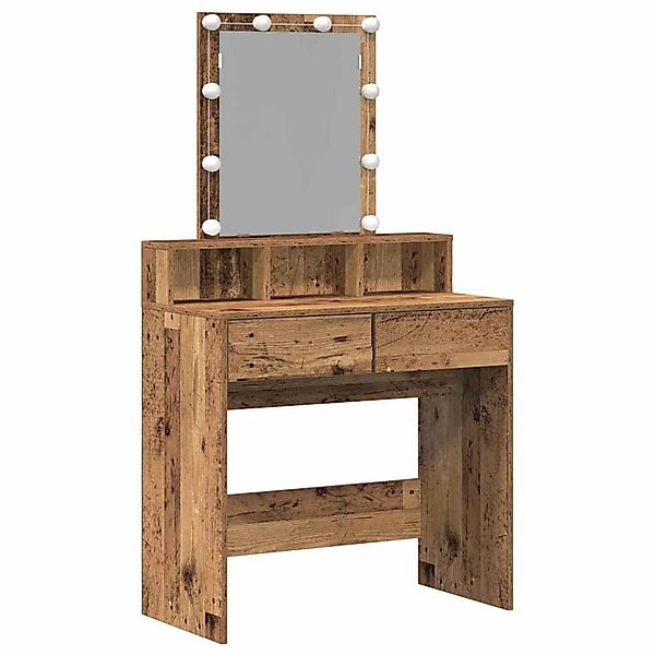 vidaXL Schminktisch mit Regal Altholz 80 x 41 x 144,5 cm Holzwerkstoff 8623 günstig online kaufen