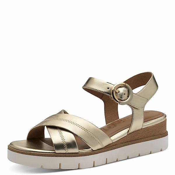 Tamaris Keilsandalette, Sommerschuh, Riemchensandale mit Ziernähten günstig online kaufen