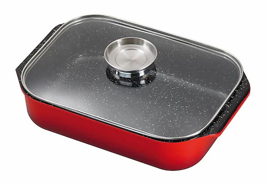 KING Bräter Aluminiumguss 1 Stk. tlg. mit Glasdeckel und Aromaknopf günstig online kaufen