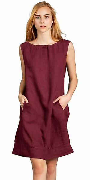 Caspar Sommerkleid SKL017 lässiges knielanges Damen Sommer Leinenkleid figu günstig online kaufen