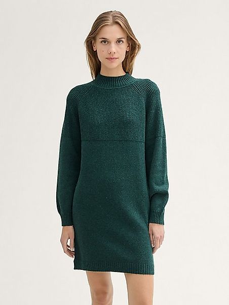 TOM TAILOR Denim Sommerkleid Strickkleid mit Stehkragen mit Raglanärmeln günstig online kaufen