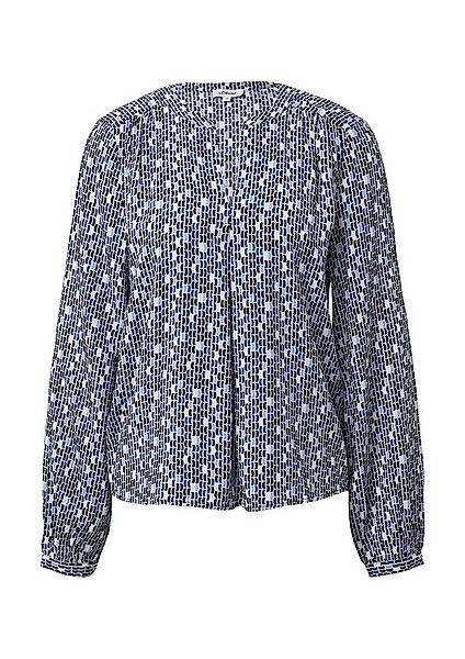 s.Oliver Langarmbluse Bluse Bluse aus Viskose mit All-over-Print günstig online kaufen
