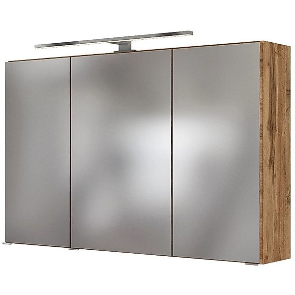 Held Möbel 3D-Spiegelschrank Bari 100 cm Wotaneiche günstig online kaufen