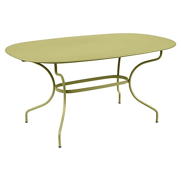 Opéra+ Ovaler Tisch 160 x 90 cm Outdoor Lindgrün günstig online kaufen