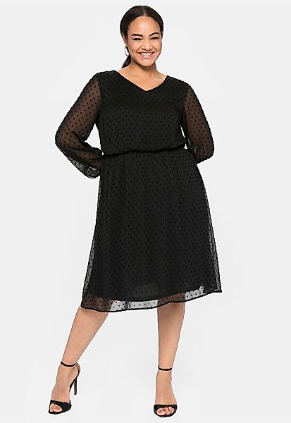 Sheego Etuikleid Chiffonkleid günstig online kaufen