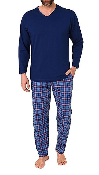 Normann Pyjama Normann Herren Schlafanzug lang mit Karo Hose - auch in Über günstig online kaufen