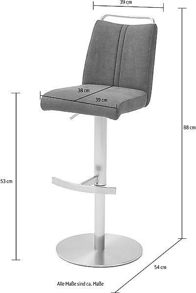 MCA furniture Bistrostuhl GIULIA Barstuhl Tresenstuhl günstig online kaufen