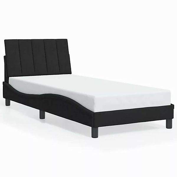 vidaXL Bettgestell Bettgestell mit Kopfteil Schwarz 90x200 cm Samt günstig online kaufen