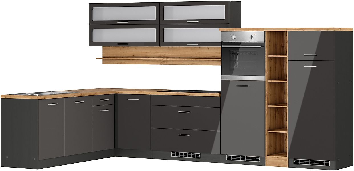 KOCHSTATION Winkelküche KS-Milan, optional mit Muldenlüfter, günstig online kaufen
