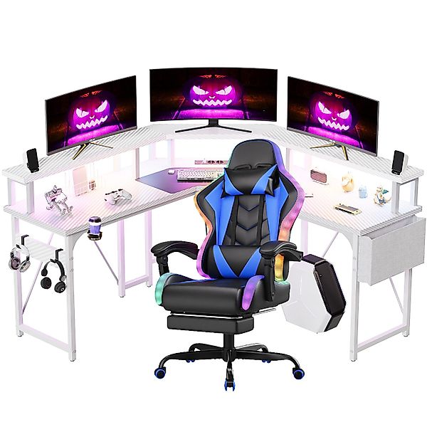 HOMALL Gaming-Stuhl LED Gaming Chair,Massage,Bürostuhl,Gaming Stuhl günstig online kaufen