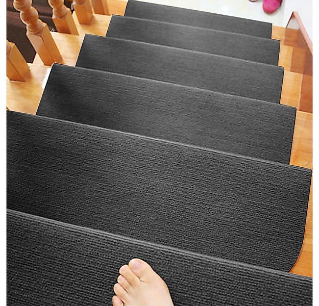 JEOBEST Stufenmatte Selbstklebend Treppenschutz, 15 Stück Halbrund, 65 x 21 günstig online kaufen