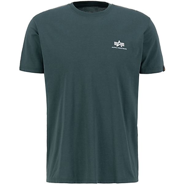 Alpha Industries  T-Shirts & Poloshirts Basic T Small Logo - navy green günstig online kaufen