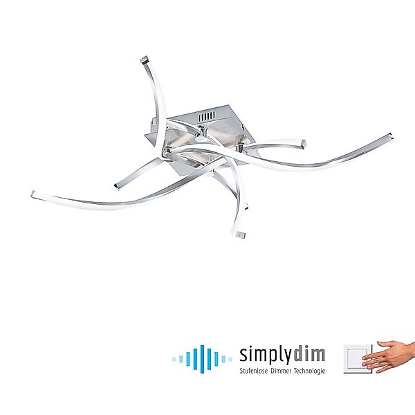 Paul Neuhaus Deckenleuchte »POLINA« LED-Board 1 Stk. Warmweiß LED, dimmbar, günstig online kaufen