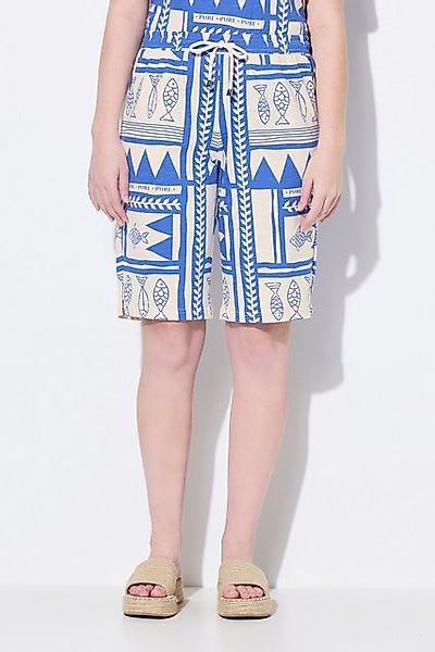 Ulla Popken Jeansshorts Shorts Fische weites Bein Biobaumwolle günstig online kaufen