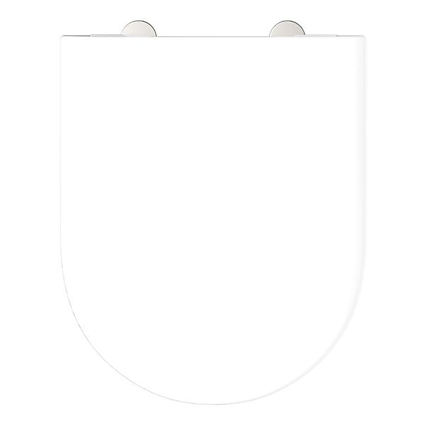 Schütte WC-Sitz D-Form Pro 5 Duroplast mit Absenkautomatik Weiß günstig online kaufen