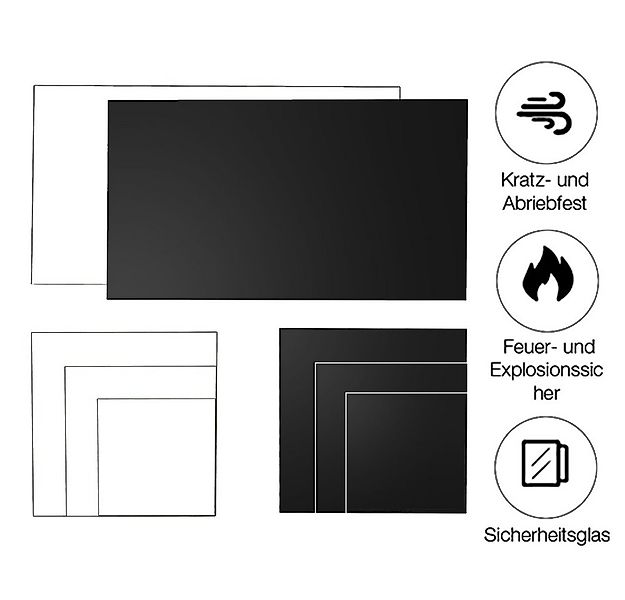 Melko Bodenschutzplatte Tischplatte Funkenschutz ESG Bodenschutzplatte Ofen günstig online kaufen