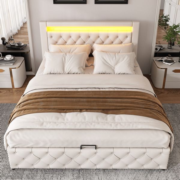 STILVORA Polsterbett Funktionsbett 140x200 mit Stauraum,Doppelbett günstig online kaufen