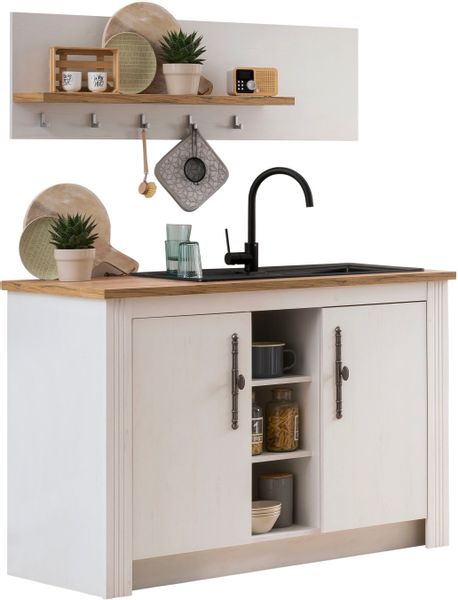 KOCHSTATION Pantryküche "KS-Westminster" Breite 130 cm, ohne E-Geräte günstig online kaufen