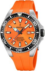 Festina Taucheruhr F20664/4 – Orange, Silikonband, günstig online kaufen