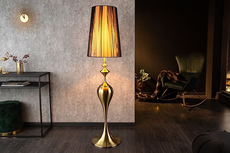 riess-ambiente Stehlampe LUCIE 160cm gold / schwarz, ohne Leuchtmittel, Met günstig online kaufen
