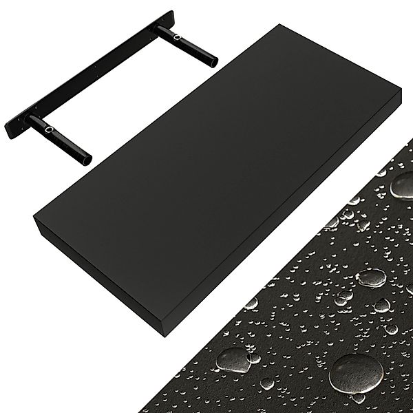 Wandregal Schweberegal 50cm Schwarz + Halterung günstig online kaufen