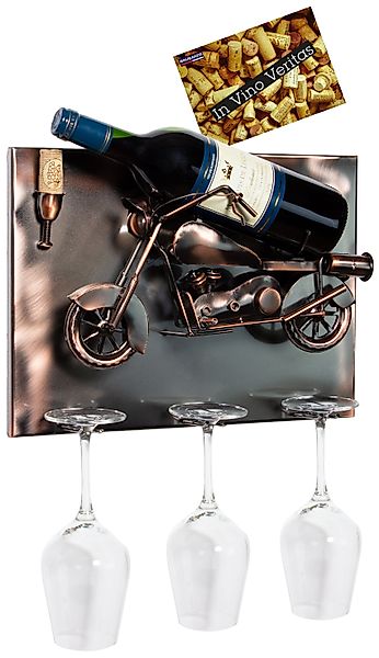 BRUBAKER Weinflaschenhalter Flaschenhalter Wand Motorrad - günstig online kaufen