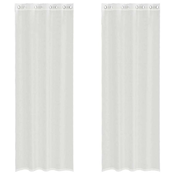 vidaXL Voile Vorhänge mit Ösen 2 Stk Weiß 4102154 günstig online kaufen