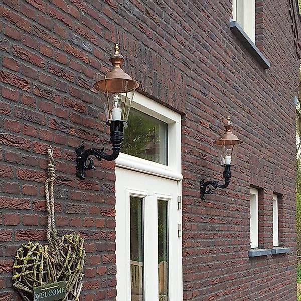 Außenwandleuchte Hoorn, Fassung oben, schwarz günstig online kaufen