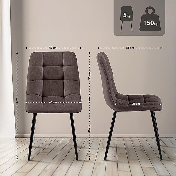 CLP Esszimmerstuhl Antibes Stoff (4er Set), günstig online kaufen